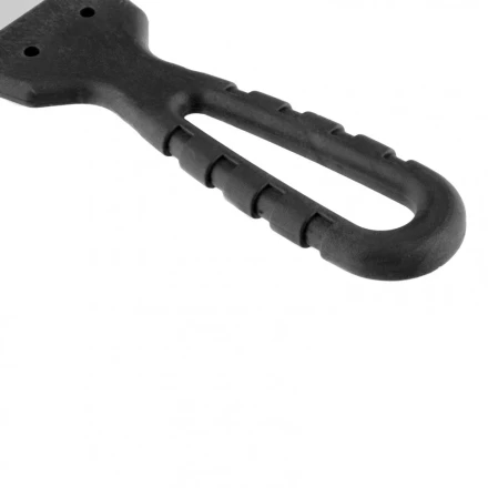 Шпатель из нержавеющей стали 100 мм зуб 4 х 4 мм пластмассовая ручка Россия 85138 купить в Уфе