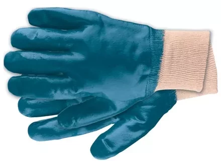 Перчатки рабочие из трикотажа с нитриловым обливом манжет M СИБРТЕХ 67756 купить в Уфе