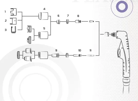 Плазменный резак Aurora LT101 с прямым подключением М16*15 6м HF поджиг PA1453 Ref. купить в Уфе