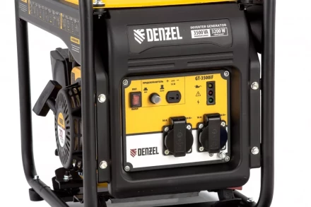 Генератор инверторный GT-3500iF, 3.5 кВт, 230 В, бак 5 л, открытый корпус, ручной старт Denzel 94705 купить в Уфе