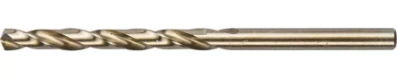 Сверло ЗУБР &quot;ЭКСПЕРТ&quot; КОБАЛЬТ по металлу, цилиндрический хвостовик, быстрорежущая сталь Р6М5К5, класс точн. А1, 4,5х80мм 4-29626-080-4.5 купить в Уфе
