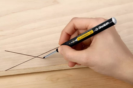 ЗУБР Колибри-30 черный, наконечник L 30 мм,  2.8 мм, перманентный маркер для отверстий (06338-2) купить в Уфе