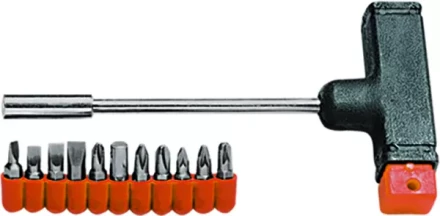 Отвертка с Т-образной ручкой, набор бит, 11 шт  SPARTA 115655 купить в Уфе