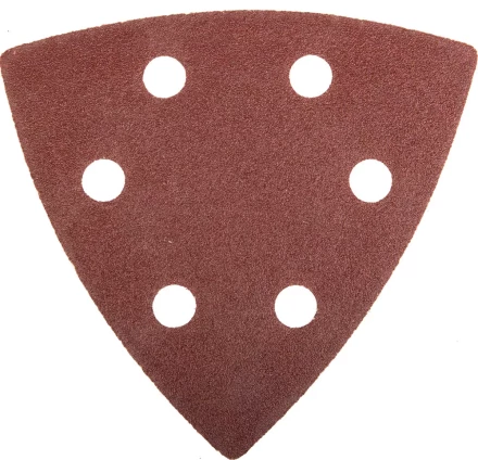 Треугольник шлифовальный ЗУБР &quot;МАСТЕР&quot; универсальный на велкро основе, 6 отверстий, Р100, 93х93х93мм, 5шт 35583-100 купить в Уфе