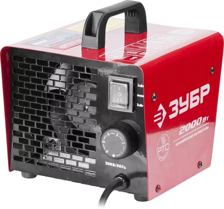 Пушка ЗУБР &quot;МАСТЕР&quot; тепловая электрическая, керамический нагревательный элемент, 2/1кВт, 220В ЗТП-2000 купить в Уфе