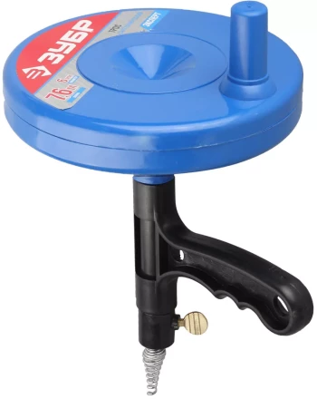 Трос ЗУБР &quot;ЭКСПЕРТ&quot; сантехнический в пластиковом корпусе длина 7,6 м, диаметр 6 мм 51907-08 купить в Уфе