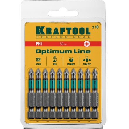 Биты KRAFTOOL OPTIMUM PH 26122-1-50-10 купить в Уфе