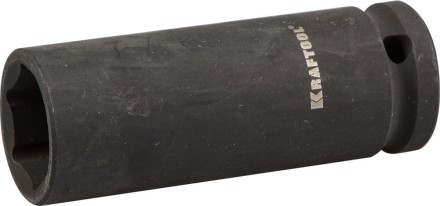 Торцовая головка KRAFTOOL &quot;INDUSTRIE QUALITAT&quot; ударная, удлиненная (1/2&quot;), FLANK, Cr-Mo, фосфатированная, 21 мм 27942-21_z01 купить в Уфе
