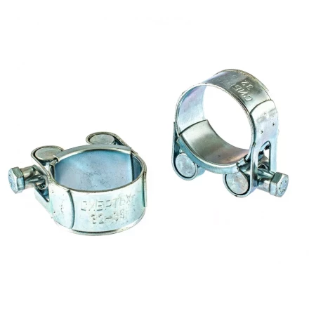 Хомуты металлические силовые 32-35 мм ширина 20 мм шарнирный W1 2 шт Сибртех 47519 купить в Уфе