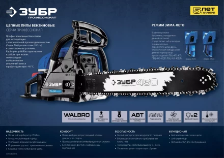 Бензиновая пила (бензопила) ПБЦ-560 45ДП серия ПРОФЕССИОНАЛ купить в Уфе