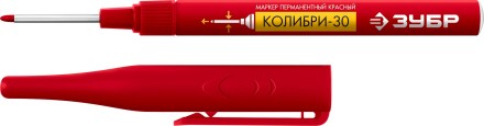 ЗУБР Колибри-30 красный, наконечник L 30 мм,  2.8 мм, перманентный маркер для отверстий (06338-3) купить в Уфе