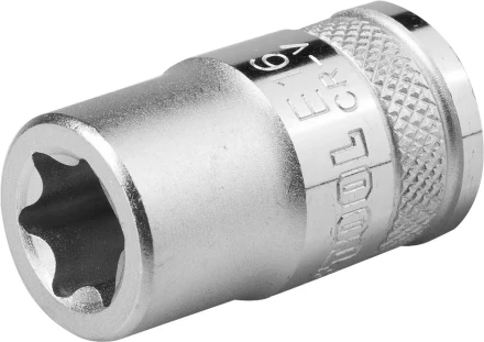 Торцовая головка KRAFTOOL "INDUSTRIE QUALITAT", Cr-V, внешний TORX, хромосатинированная, 1/2", Е 18 27810-18_z01 купить в Уфе