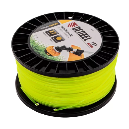 Леска для триммера круглая, 2,7мм х 151м, на DIN катушке FLEX CORD,  Denzel 96281 купить в Уфе