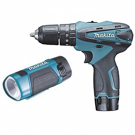 Дрель-шуруповерт аккумуляторная Makita НР330DWLE ударный купить в Уфе