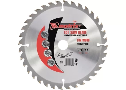 Пильный диск по дереву, 250 х 32мм, 36 зубьев + кольцо 30/32  MATRIX Professional 73298 купить в Уфе
