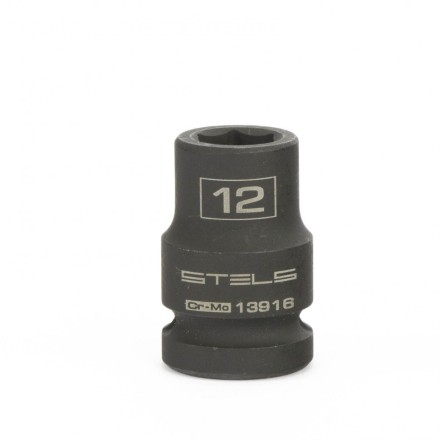 Головка ударная шестигранная 12 мм 1/2&quot; CrMo  Stels 13916 купить в Уфе