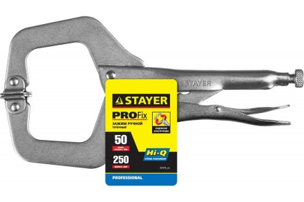 Зажим STAYER &quot;PROFI&quot; &quot;PRO-Fix&quot; точечный, ручной, 250x50мм 22476_z01 купить в Уфе