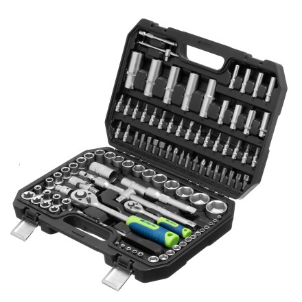Набор инструментов Сибртех 13389, 1/2&quot;, 1/4&quot;, 108 предметов купить в Уфе