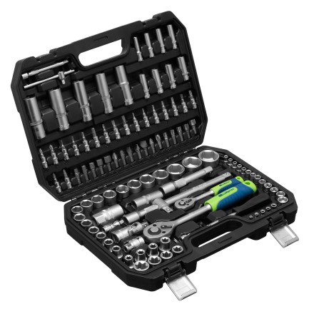 Набор инструментов Сибртех 13389, 1/2&quot;, 1/4&quot;, 108 предметов купить в Уфе