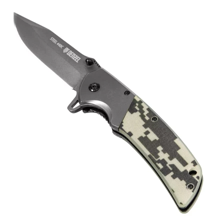 Нож складной Denzel, многоцелевой, системы Liner-Lock, с накладкой G10 на классической рукоятке, 79207 купить в Уфе