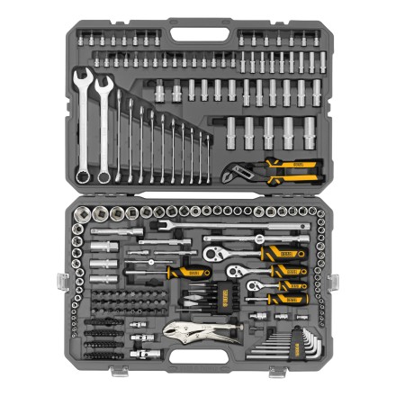 Набор инструментов Denzel 15808, 1/2&quot;, 3/8&quot;, 1/4&quot;, CrV, S2, пластиковый кейс, 232 предмета купить в Уфе