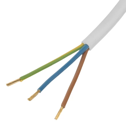 Шнур сетевой Denzel Energy Series, ПВС, 3 м, 3 x 1,5 мм, с неразборной вилкой, белый, 3 м, 37674 купить в Уфе