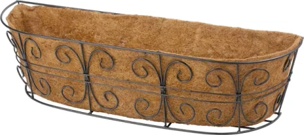 Пристенное кашпо с декором 74х20 см с кокосовой корзиной PALISAD 69014 купить в Уфе