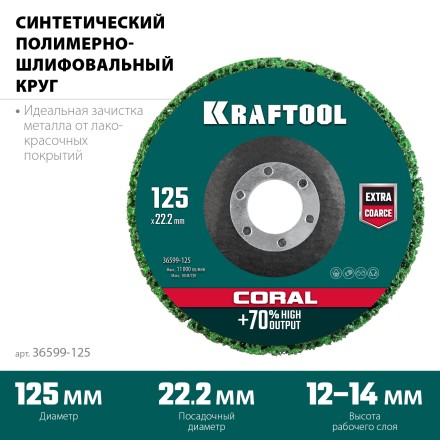 Круги полимерно-шлифовальные синтетические 36599-125 купить в Уфе