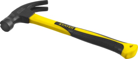 Молоток-гвоздодер &quot;Fiberglass-M&quot; с фиберглассовой рукояткой, с магнитом, 450 г, STAYER Professional 2027-450 купить в Уфе