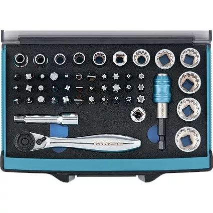 Трещотка с набором бит и торцевых головок, Адаптер и удлинитель, 49 штук,  S2 Gross 11600 купить в Уфе