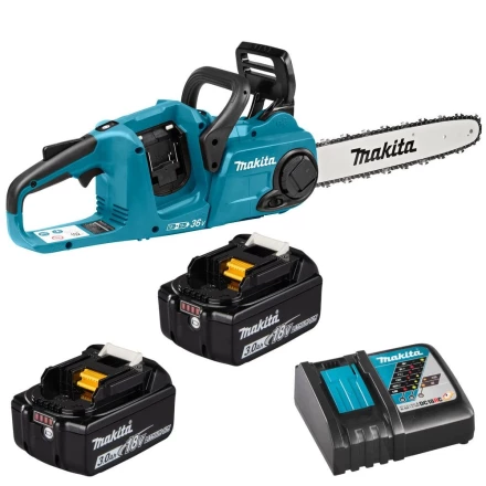 Пила цепная аккум. LXT Makita DUC353RF2, 14&quot;/35см, 3/8&quot;, (2xBL1830B, DC18RC) купить в Уфе