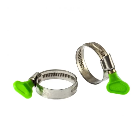 Хомуты металлические червячные 32-44 мм ширина 12 мм W4 с ключом 2 шт Сибртех 476533 купить в Уфе