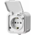 Розетка STAYER "MASTER" "MAXIMA" одноместная, с заземлением, с защитной крышкой, IP54, 16А, 220В 54306-W купить в Уфе