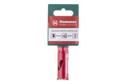 Коронка биметаллическая HAMMER Ф19х38мм 1/2"  BiMETALL (224-001) купить в Уфе