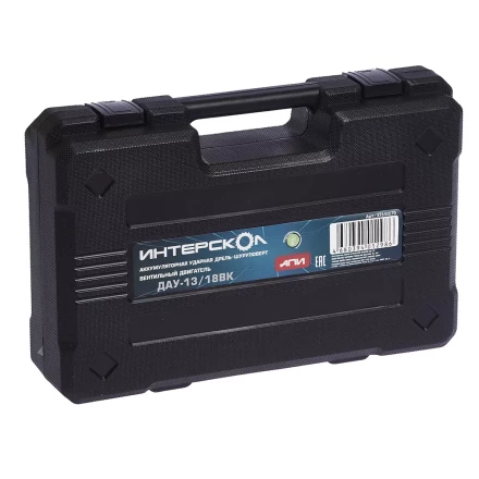 Профессиональная ударная дрель-шуруповерт с бесщеточным (вентильным) двигателем ИНТЕРСКОЛ ДАУ-13/18ВК аккумуляторная Li-ion АПИ (кейс, без аккумулятора и ЗУ) купить в Уфе