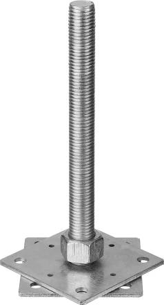 ЗУБР 110 x 110 x 250 мм x М24, цинк, анкерная регулировочная стойка (310266-110) купить в Уфе