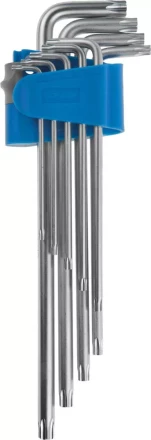 Набор ключей имбусовых ЗУБР "ЭКСПЕРТ" длинные,Cr-Mo сталь,сатиниров покрытие,эргоном держатель,TORX Т10-Т50,9шт 27467-H9 купить в Уфе