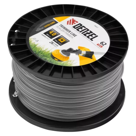 Леска для триммера двухкомпонентная квадрат, 4,0мм х 62м, на DIN катушке EXTRA CORD// Denzel 96821 купить в Уфе