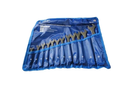 Набор ключей комбинированных 6 - 22 мм 12 шт. CrV фосфатированные ГОСТ 16983 СИБРТЕХ 15477 купить в Уфе