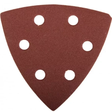 Треугольник шлифовальный ЗУБР &quot;МАСТЕР&quot; универсальный на велкро основе, 6 отверстий, Р180, 93х93х93мм, 5шт 35583-180 купить в Уфе