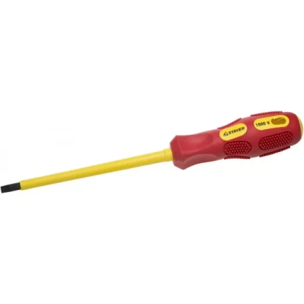 Отвертка STAYER &quot;PROFESSIONAL&quot; &quot;MAX-GRIP&quot; диэлектрическая, двухкомпонентная рукоятка, Cr-V, SL 5,5x125мм 25827-05-125 G купить в Уфе