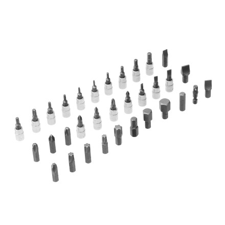 Набор инструментов Denzel, 1/2&quot;, 1/4&quot;, CrV, S2, пластиковый кейс, 82 предмета 15809 купить в Уфе