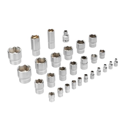 Набор инструментов Denzel, 1/2&quot;, 1/4&quot;, CrV, S2, пластиковый кейс, 82 предмета 15809 купить в Уфе
