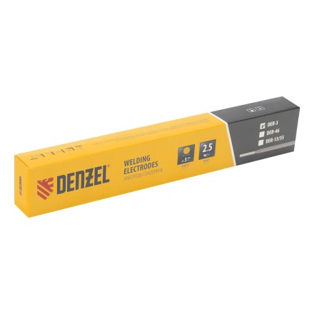 Электроды Denzel DER-3, диам. 3 мм, 2,5 кг., рутиловое покрытие 97503 купить в Уфе