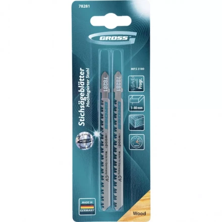 Полотна для электролобзика по дереву 2 шт 3180 GROSS 78281 купить в Уфе