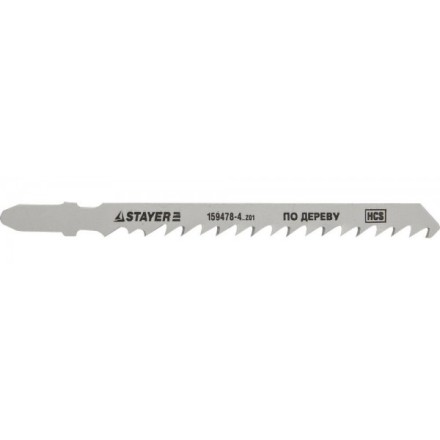 Полотна STAYER &quot;STANDARD&quot;, T144D, для эл/лобзика, HCS, по дереву, фанере, быстрый рез, EU-хвост., шаг 4мм, 74мм, 2шт 159478-4_z01 купить в Уфе