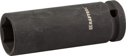 Торцовая головка KRAFTOOL &quot;INDUSTRIE QUALITAT&quot; ударная, удлиненная (1/2&quot;), FLANK, Cr-Mo, фосфатированная, 19 мм 27942-19_z01 купить в Уфе