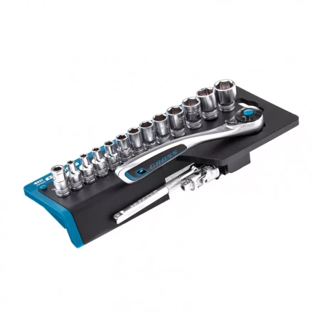 Набор торцевых головок трещотка 120 зубьев 36 предметов 1/4&quot; CrV Gross 14142 купить в Уфе