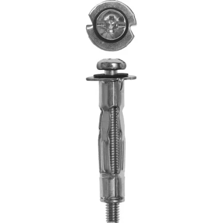 Анкер ЗУБР для пустотелых конструкций оцинкованный, с винтом PH2&amp;SL, М4х21х5мм, ТФ2, 300шт 4-302472-04-020 купить в Уфе