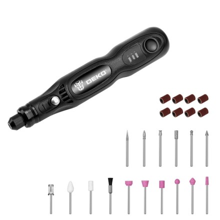 Гравер аккумуляторный DEKO DKRT3.6-Li SET, 063-1400 купить в Уфе